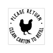 Gelieve terug te keren karton | Eieren Kartonnen s Rubberstempel (Afrduk)