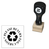 Gelieve terug te keren karton eistempel met recycl rubberstempel (Gestempeld)