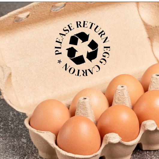 Gelieve terug te keren karton eistempel met recycl rubberstempel