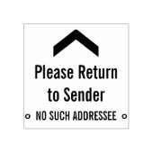 "Gelieve terug te keren naar afzender", "GEEN DERG Rubberstempel (Afrduk)