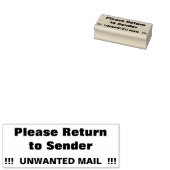 "Gelieve terug te keren naar afzender" "ONGEWENSTE Rubberstempel (Gestempeld)
