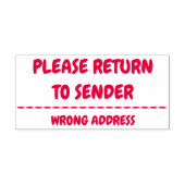 "GELIEVE TERUG TE KEREN NAAR AFZENDER" "VERKEERD A  ZELFINKTENDE STEMPEL (Design)