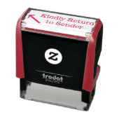 "Gelieve terug te sturen naar afzender" + Pijl rub Zelfinktende Stempel (Product)