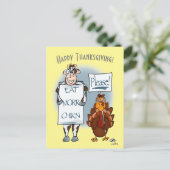 Gelieve Thanksgiving dag gele post Kaart (Staand voorkant)