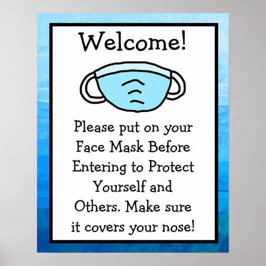 Gelieve uw gezichtsmasker aan te passen poster (Voorkant)