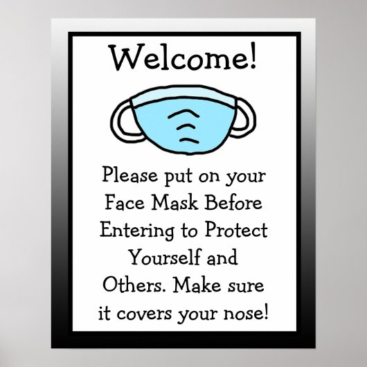 Gelieve uw gezichtsmasker aan te passen poster (Voorkant)