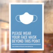 Gelieve uw mondmasker te dragen venstersticker raamsticker (Vel 2)