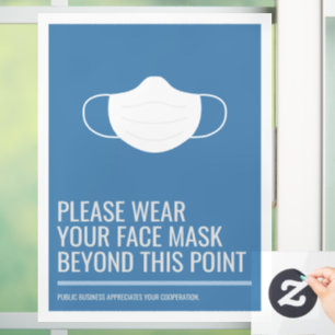 Gelieve uw mondmasker te dragen Venstersticker Raamsticker