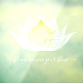 Gelieve uw schoenen uit te doen Lotus Flower Yoga  Raamsticker (Vel 3)