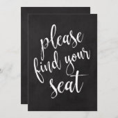 Gelieve uw stoel te vinden Betaalbaar schoolbord b Kaart (Voorkant / Achterkant)