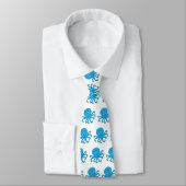 gelige blauwe octopus stropdas (Gebonden)
