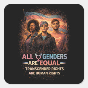 Gelijk Onder Elke Vlag Vierkante Sticker