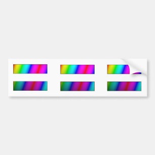Gelijk.  Punt.  DRIE regenboog gelijkheidsstickers Bumpersticker