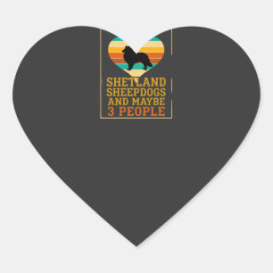 Gelijk Shetland Sheepdogs Misschien Mensen Hond Ha Hart Sticker