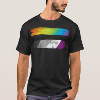 Gelijk teken Gelijkheid LGBTQ Aseksuele Vlag Ace P T-shirt