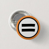 Gelijk teken ronde button 3,2 cm (Voorkant /achterkant)