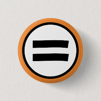 Gelijk teken ronde button 3,2 cm