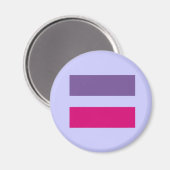 gelijk teken symbool homogelijkheid homohuwelijk b magneet (Voorkant / Achterkant)