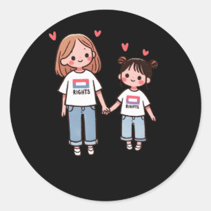 Gelijk werk voor gelijk loon - Gelijke rechten - C Ronde Sticker