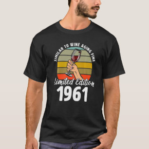 Gelijkaardig aan de wijnbouw in 1961, 61e retrofle t-shirt