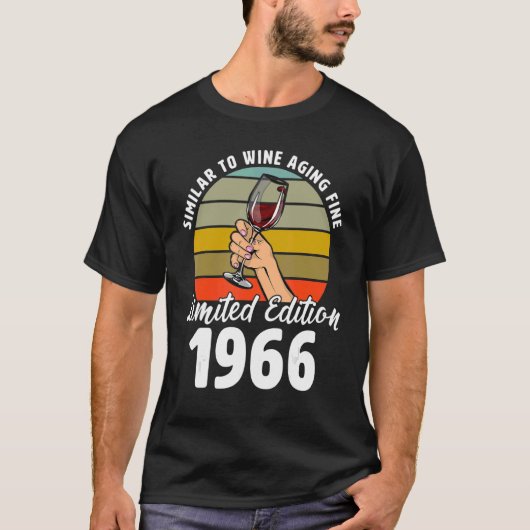 Gelijkaardig aan de wijnbouw in 1966, 56e Retro T-shirt (Voorkant)