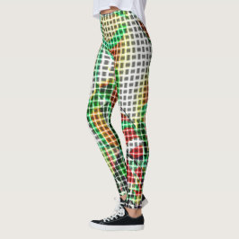 Gelijkaardig aan gevlekte mand over een grasfoto leggings