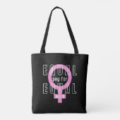 Gelijke beloning voor gelijk werk feminist tote bag (Achterkant)