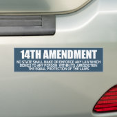 GELIJKE BESCHERMING VAN DE WET BUMPERSTICKER (Op auto)