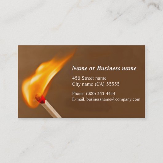 Gelijke brand visitekaartje (Voorkant)