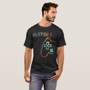 Gelijke Gamer Couple Player 1 Player 2 T-shirt