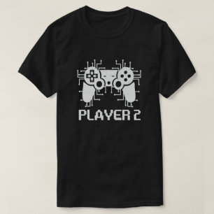 Gelijke Gamer Couple Player 1 Player 2 T-shirt