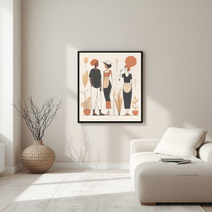 Gelijke Geesten Hedendaagse Abstracte Kunst van Poster
