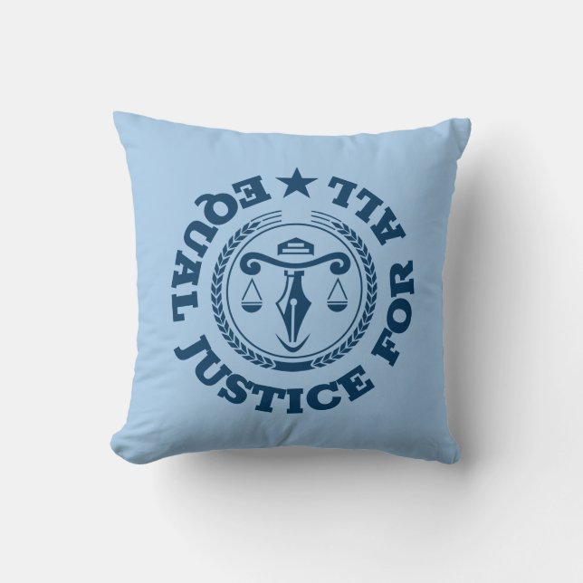 Gelijke gerechtigheid voor all-Blue Justice badge Kussen (Voorkant)