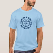 Gelijke gerechtigheid voor all-Blue Justice badge T-shirt (Voorkant)