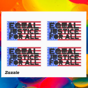 Gelijke gerechtigheid voor iedereen – Amerikaanse Rechthoekige Sticker