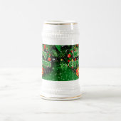 Gelijke groene kerst-gouden cellen bierpul (Center)