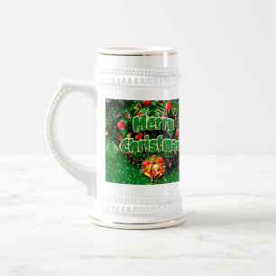 Gelijke groene kerst-gouden cellen bierpul