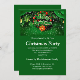 Gelijke groene kerst-gouden cellen kaart