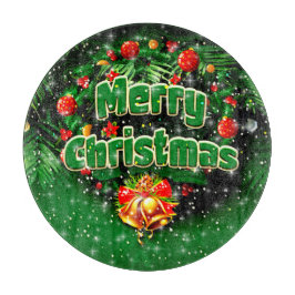 Gelijke groene kerst-gouden cellen snijplank