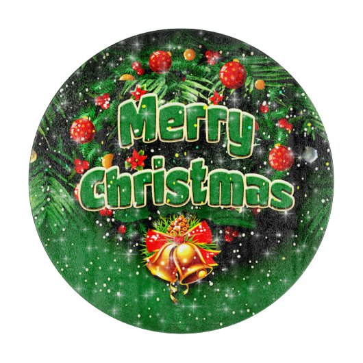 Gelijke groene kerst-gouden cellen snijplank (Voorkant)