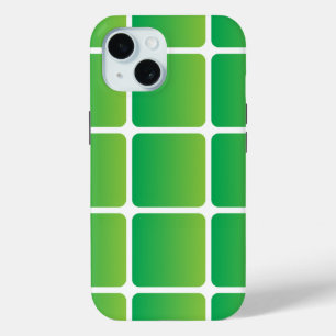 Gelijke groene vierkanten iPhone 15 case