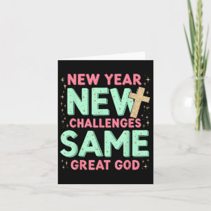 Gelijke Grote God Jezus Nieuwjaar Nieuwe Uitdaging Kaart