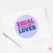 Gelijke Kansen Minnaar Ronde Sticker (Envelop)