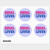 Gelijke Kansen Minnaar Ronde Sticker (Vel)