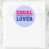 Gelijke Kansen Minnaar Ronde Sticker (Tas)
