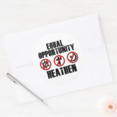 Gelijke kansen ronde sticker (Envelop)