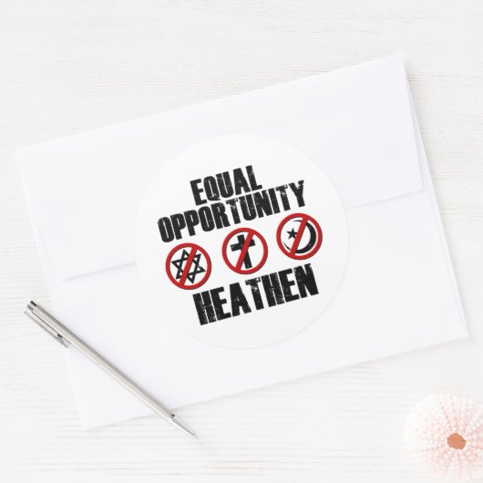 Gelijke kansen ronde sticker (Envelop)