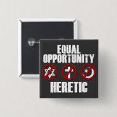 Gelijke kansen vierkante button 5,1 cm (Voorkant /achterkant)