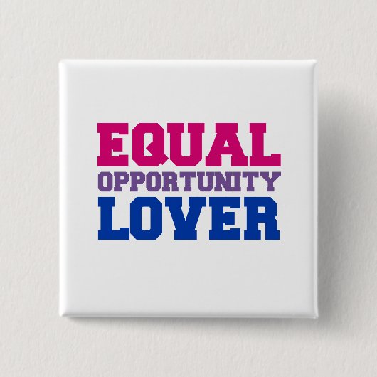 Gelijke kansen vierkante button 5,1 cm (Voorkant)