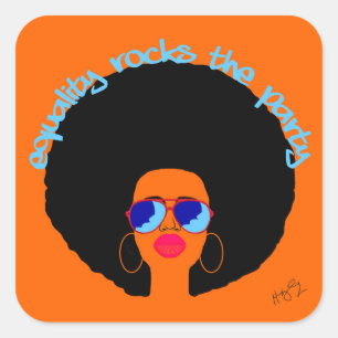 Gelijke kansen voor iedereen vierkante sticker